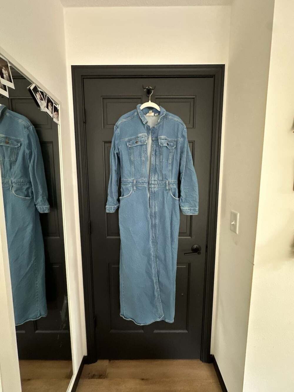 Universal Thread Women's Long Sleeve Denim Maxi Shirtdress Medium Wash Size 10R